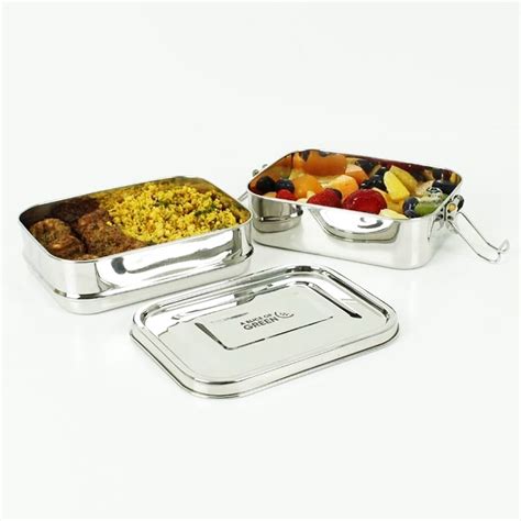 lunch box stainless steel ebay|rectangular small stainless steel boxes.